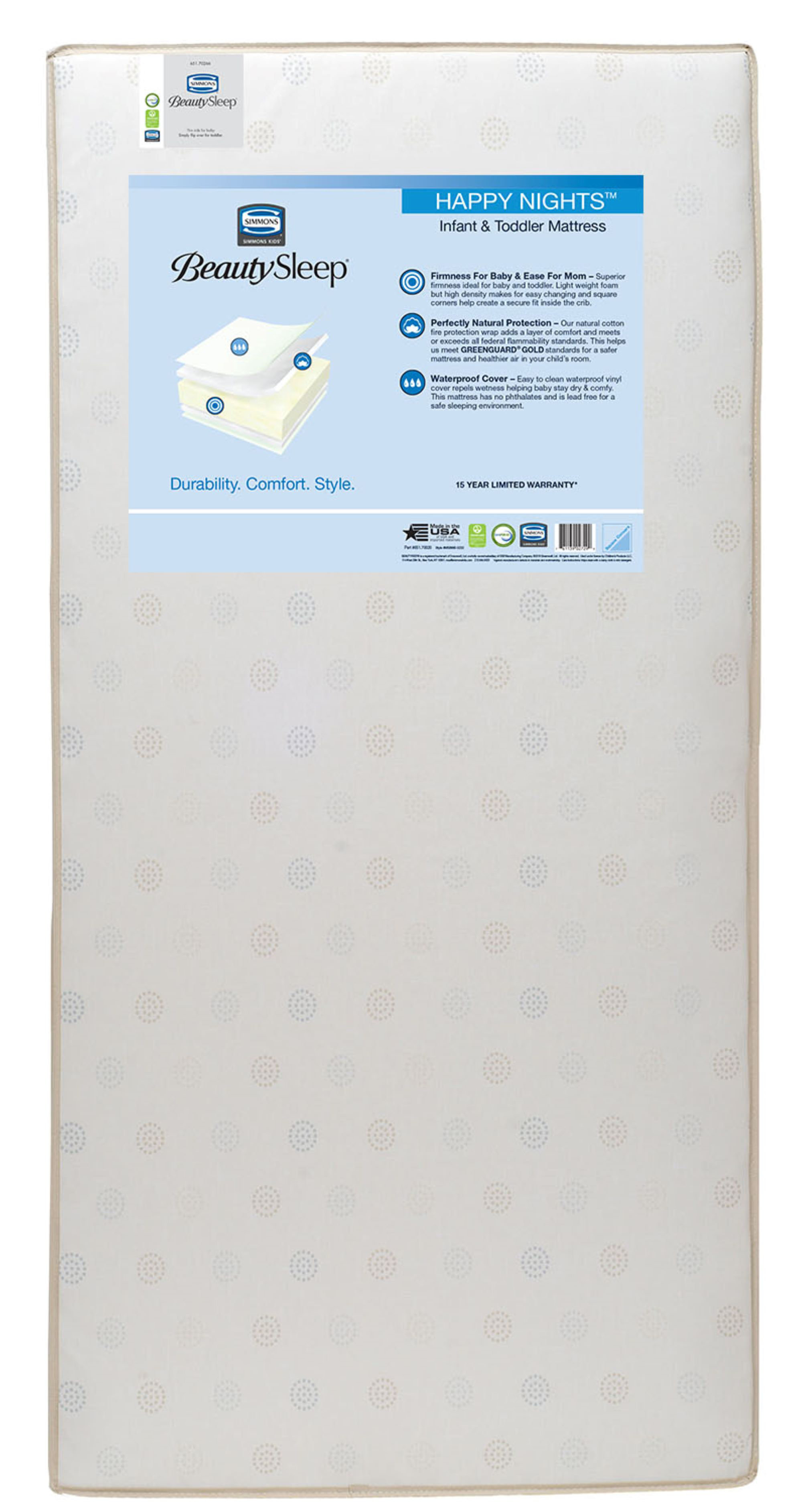 Simmons kids beautysleep naturally comforting crib & toddler mattress on sale